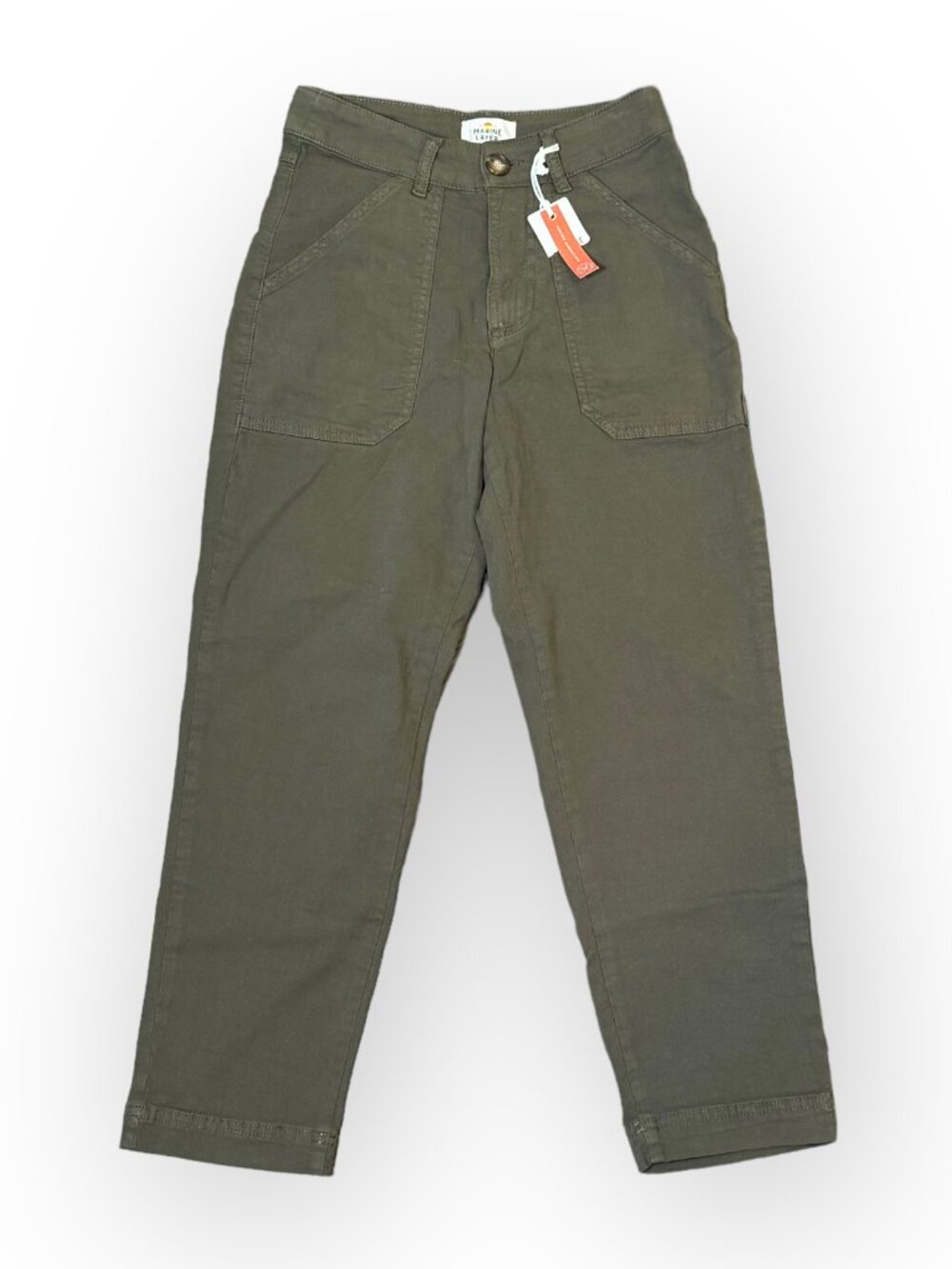 Marine Layer Maya Utility Cargo Pant in Army Green Womens 0 - NWT!!